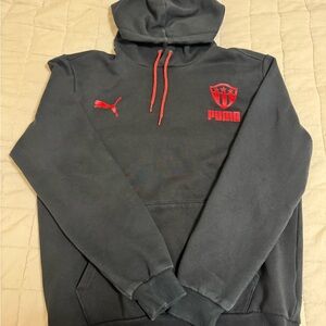 Puma Black Hoodie Men’s M Graphic Logo Streetwear